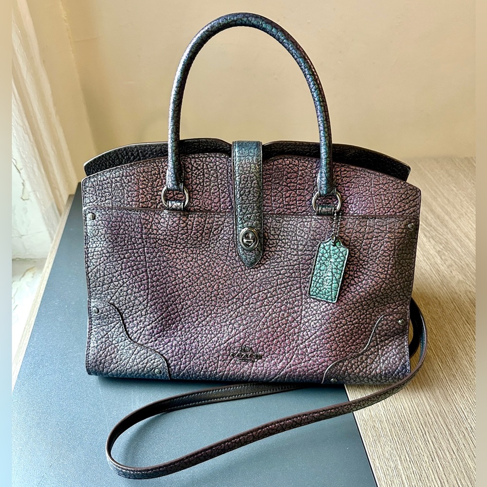 Coach Hologram Leather Mercer 24 Handbag